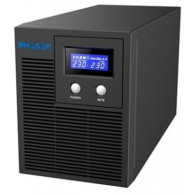 PHASAK SAI 1060VA Protekt Torre Interactivo con AVR, toma protegida y slot SNMP